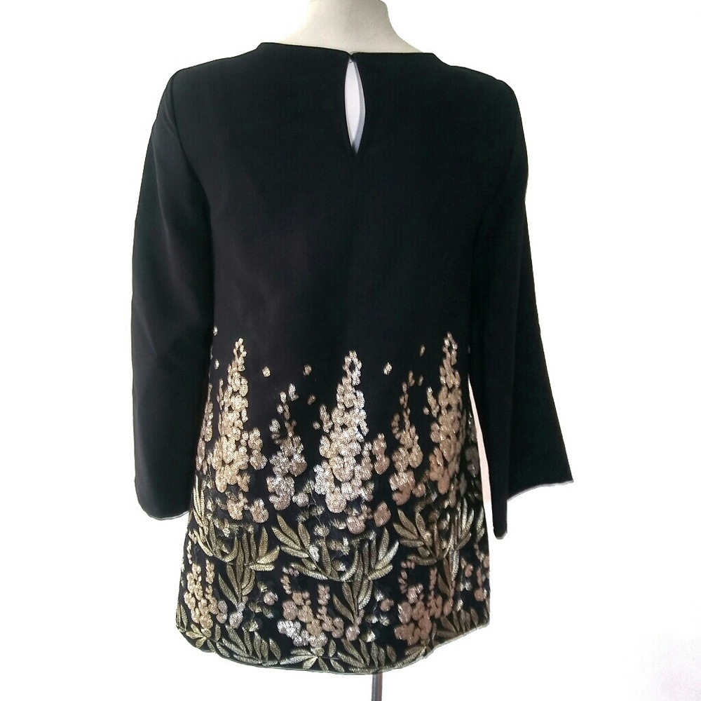 Zara Woman Embroidered Trapeze Dress - Picture 6 of 6